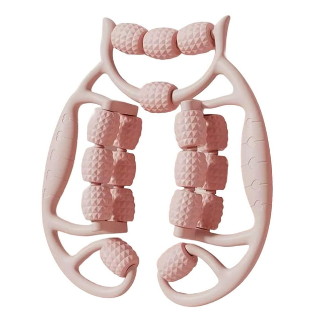TIELUTT Rouleau Musculaire Rouleau de Jambe 18 Roues Masseur Outil de Massage Bras & Jambes Masseur 1 Pce Liège de Yoga avec Sangle Écran 910 Tapis de Yoga Sangle Ceintures de Yoga en Vrac