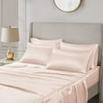 thumbnail image 6 of Regency Heights Satin Sheet Set, Full Bed Sheets with Pillowcases, 6-Piece Luxury Silky Sheet Set, Pink, Gifts for Women, 6 of 6