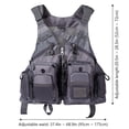 thumbnail image 3 of Bassdash Lightweight and Durable Unisex Fishing Vest Pack, One Size, Grey, 3 of 7