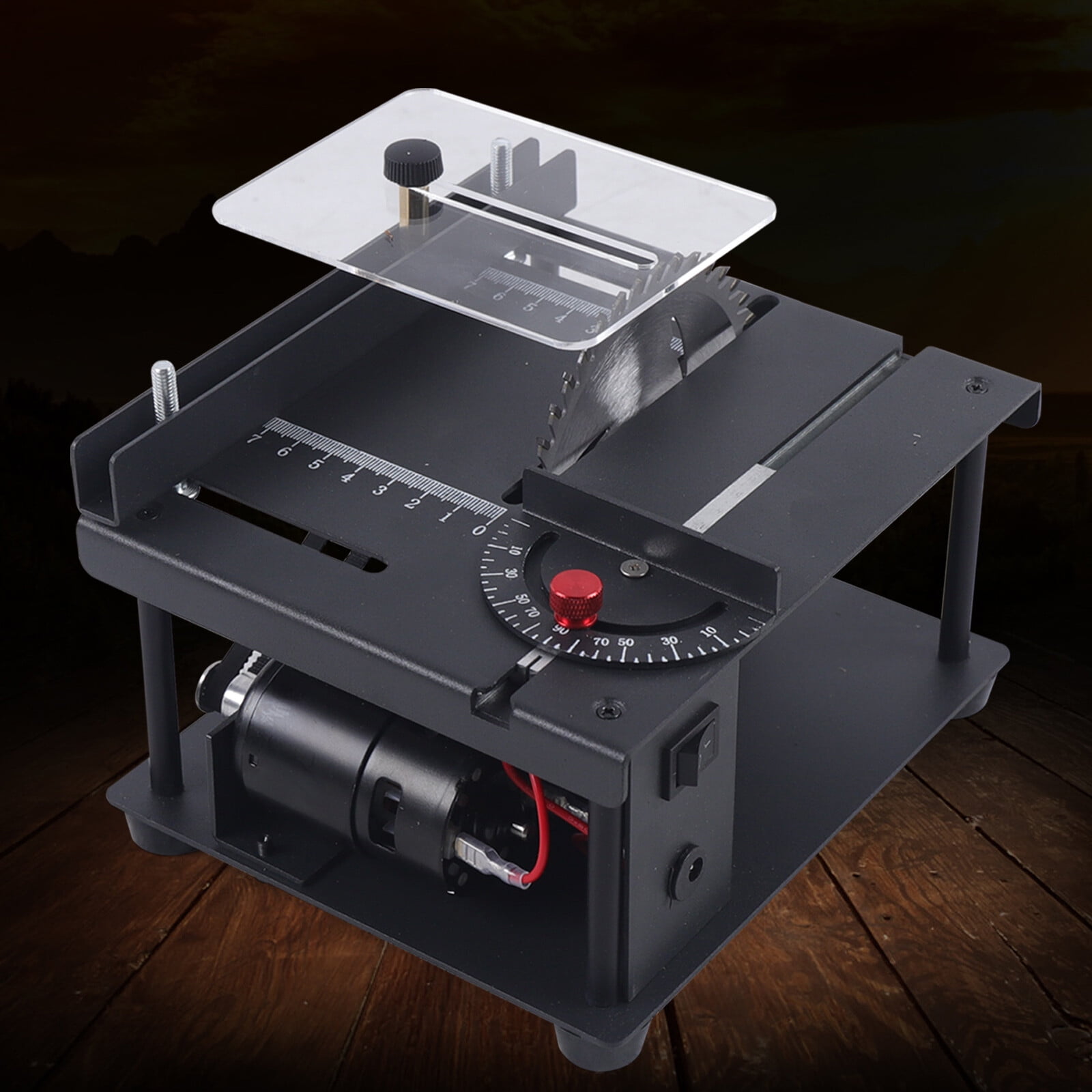 FENTERXY 200W Bench Saw & Belt Sander Combo With Variable Speed, Extension Rod, Collet, And Carving/Drilling Accessories – 30mm Cutting Depth For Wood, Plastic & Soft Metal