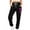 Black, variant on Wancir Women's Causal Drawstring High Waist Baggy Straight Wide Leg Sweatpants with Pockets