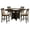 Cappuccino/Beige - 5-Piece, variant on Gabriel 9-piece Square Counter Height Dining Set Cappuccino