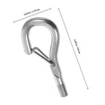 thumbnail image 2 of LOLIPPYY 10pcs Wire Rope Lock Hooks for Outdoor String Lights with Safety Buckle Hanging Plants Silver Iron, 2 of 7