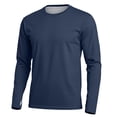 thumbnail image 6 of cfhntfmh Mens Long Sleeve Workout Shirts with Thumb Holes Casual Base Layer Athletic Running Gym Hiking Shirts(Navy aa1, Medium), 6 of 6