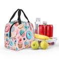 thumbnail image 5 of Honeii Cupcakes and Donuts Print Lunch Bag Women, Lunch Box Lunch Bag for Women Adult Men, Small Leakproof Cute Lunch Tote Large Capacity Reusable, 5 of 8