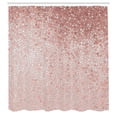 thumbnail image 2 of Ambesonne Geometric Shower Curtain, Dot Tiles Shape Print, 69"Wx84"L, Coral Coconut, 2 of 4