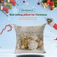 thumbnail image 4 of Housse de Coussin de Noël Décorative en Lin pour Canapé Sofa Lit Type 3, 4 of 7