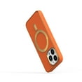 thumbnail image 3 of Phone Case for Apple iPhone 8 Plus/7 Plus Ultimate Leather Hybrid with MagSafe Compatible Bumper Gold Frame Protection Cover fit iPhone 8 Plus / iPhone 7 Plus - Orange, 3 of 6