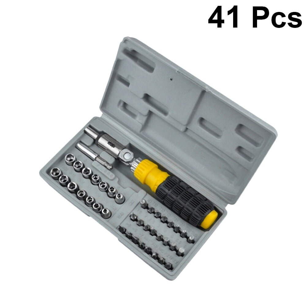 MERRYHAPY 41Pcs Tool Set for Ratchet Assorted Color for Automotive Repairs