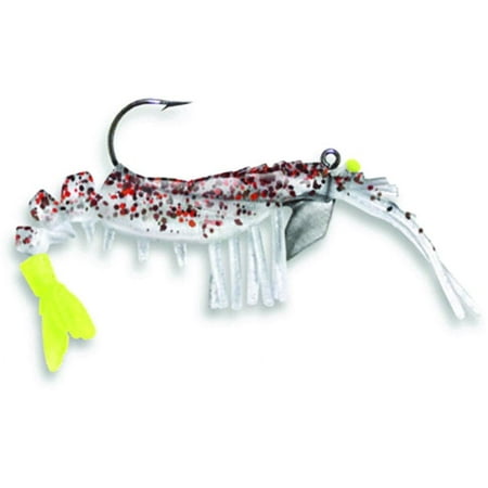 Egret E-VS40-30 Vudu Shrimp Cajun Pep Chartreuse 4 Soft Plastic Fishing Lure