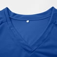 thumbnail image 7 of Endives Women's Long Sleeved T Shirt Retro Shirt V Neck Loose Thin Breathable Womens Top Spring Summer Blue, 7 of 7