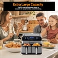 thumbnail image 6 of Panana XL 9.5 Quart 8 Preset Cooking Functions 2-Basket Air Fryer with 2 Frying Baskets, Match Cook & Smart Finish to Bake, Roast, Reheat, Broil, Dehydrate & More for Quick, Easy Meals, 6 of 8