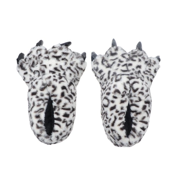 EeaseMX 1 par de adorables pantuflas polares, botas con garras de animal, zapatos de cosplay, pantuflas antideslizantes de invierno para casa o interior.