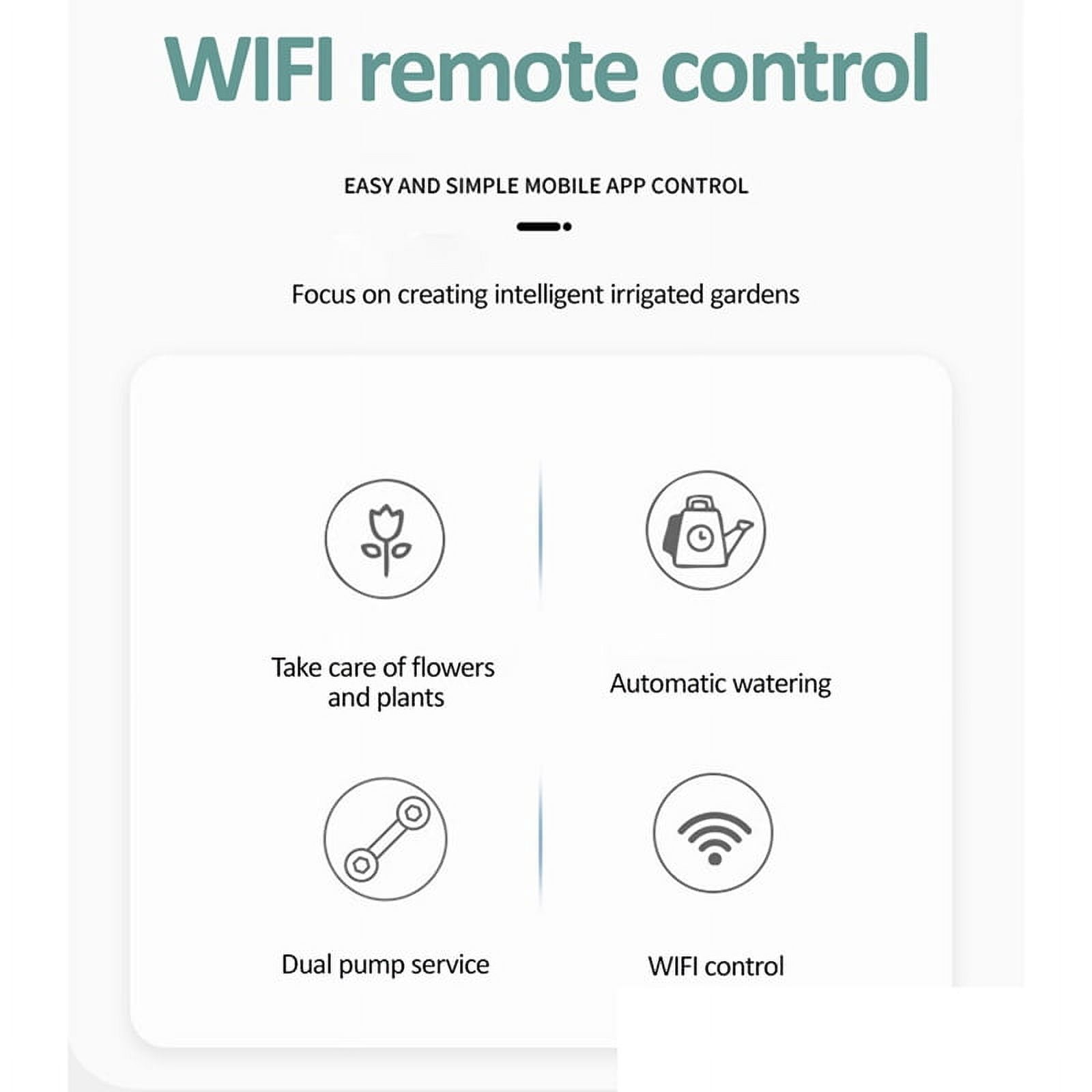 WIFI Intelligent Watering Device Double Pump Timed Automatic Drip Irrigation System Remote Control for 15 Pots