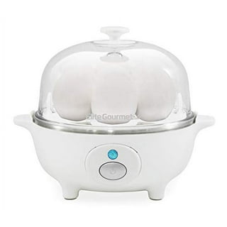  Elite Gourmet EGC1405W 2-Tiered Rapid Egg Cooker, 5-Egg Poacher,  Omelets, Soft, Medium, Hard-Boiled Eggs with Auto Shut-Off and Buzzer, BPA  Free, 14 eggs, White: Home & Kitchen