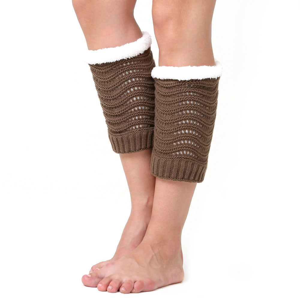 Meet Myself Women Winter Warm Knit Leg Warmers Crochet Leggings Slouch