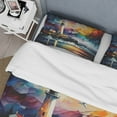 thumbnail image 4 of Designart "Majestic Lighthouse Overlooking the Ocean V" Beach Light House Bedding Covert Set - Coastal Light House Purple Coastal Bed Set With 1 Sham, 4 of 6