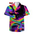 thumbnail image 5 of Camisa con estampado de pigmento en 3D para hombre, camisa informal de moda de manga corta con botones, camisas y blusas de talla grande para hombre, 5 of 5