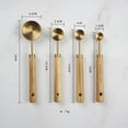 thumbnail image 3 of Stainless Steel Measuring Cups Spoons Set Wood Handle Kitchen Dining Handle Measuring Spoon, 3 of 8