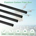 thumbnail image 2 of Uxcell Varillas de fibra de carbono de 1 paquete, longitud de 300 mm, diámetro de 7 mm, polo sólido mate de fibra de carbono, 2 of 7