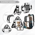 thumbnail image 3 of DISNIMO Leopard Print Clear Backpack, Heavy Duty Kids Transparent Bookbag with Pencil Case, 17 Inch Clear Backpack and Lunch Bag Set, Girls Back to School Gifts, 3 of 5