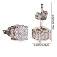 thumbnail image 3 of Pendientes HUOGUO, diamante sintético y circonio para mujer, 3 of 5