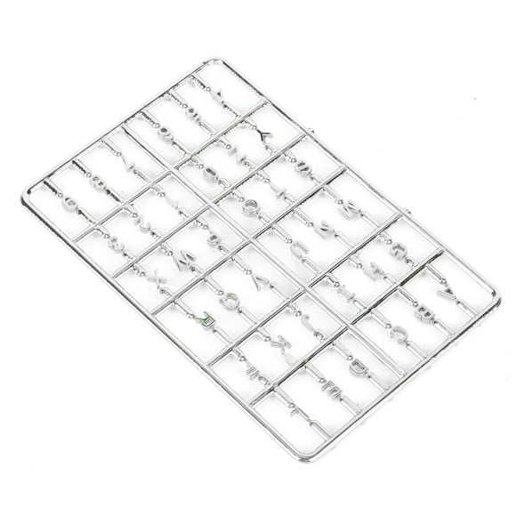 1/12 Doll House Letters Numbers, Model Board Doll House Accessory For House Number For DollHouse Silver