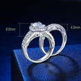 thumbnail image 7 of Wuziwen 4 Carats Wedding Sets Engagement Rings for Women Sterling Silver Cubic Zirconia Size 8, 7 of 7