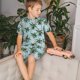 thumbnail image 4 of Balery Flamingos And Palms Conjunto de Pijama Infantil de Manga Corta con Estampado – Ropa de Dormir de Algodón Suave-3X-Large, 4 of 6
