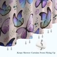 thumbnail image 6 of Beige Butterfly Flower Pattern Shower Curtain 84"x72" ,Bathroom Decorative Shower Curtains Set with 12 Hooks,Modern Waterproof Washable Shower Curtain, 6 of 6