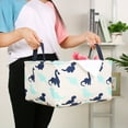 thumbnail image 6 of PiccoCasa Home Dual Handles Foldable Storage Bin Clothes Basket Box Container, Small, Navy Blue Dinosaur, 6 of 6