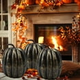 thumbnail image 3 of 7.9 Inch Large Artificial Pumpkins, Big Faux Foam Harvest Pumpkins for Fall Autumn Halloween Thanksgiving Seasonal Holiday Decor, 3 of 6