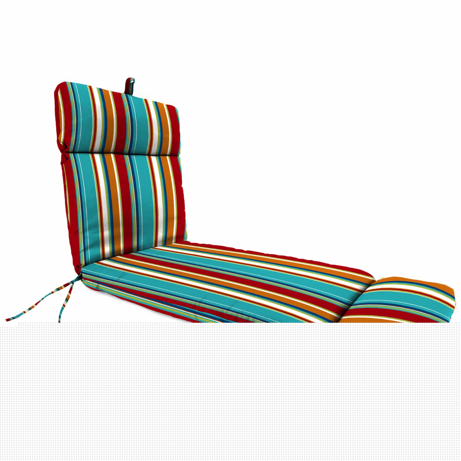 Jordan Manufacturing 72 x 22 in. Rectangular Outdoor Chaise Lounge Cushion with Ties and Hanger Loop