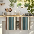 thumbnail image 4 of Teal Boho Stripes Kitchen Towels Set of 1, Modern Bohemia Brown Beige Texture Absorbent Dish Towels for Kitchen, Microfiber Hand Towel, Quick Drying Tea Towel for Cleaning Decorative Dishcloths, 4 of 7