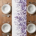 thumbnail image 4 of Table Runner 72 Inches Long for Kitchen Dining, Purple Leaves Dresser Scarf Farmhouse, Dining Table Decorations for Wedding/Parties, Summer Botanical 18 x 72 In, 4 of 8