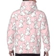 thumbnail image 7 of Kdxio Cute Rabbit Print Mens Casual Hooded Collar Drawstring Hoodies Pullover Sweatshirts Casual Long Sleeve Shirts-Large, 7 of 7