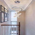 thumbnail image 4 of Lámpara colgante con anillos LED de cristal Chandelier Dixun, regulable, 4 of 7