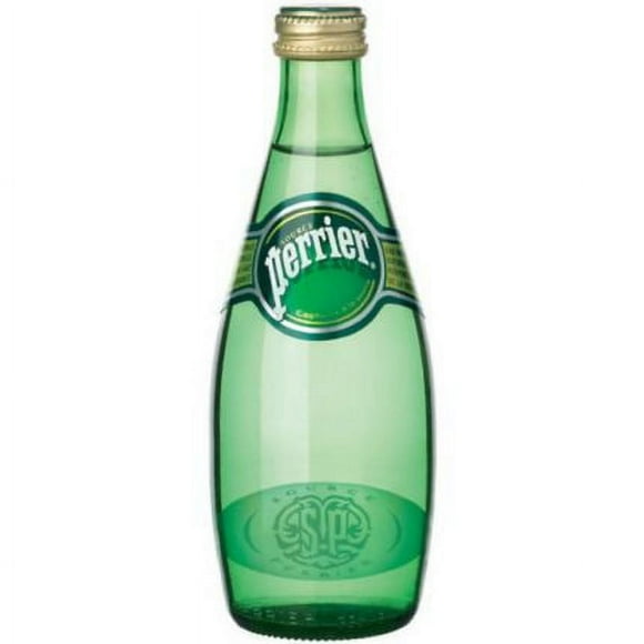 Perrier Unflavored Sparkling Water Glass - 11.15 Fl. Oz. - [ Pack of 24 Glass Bottles]
