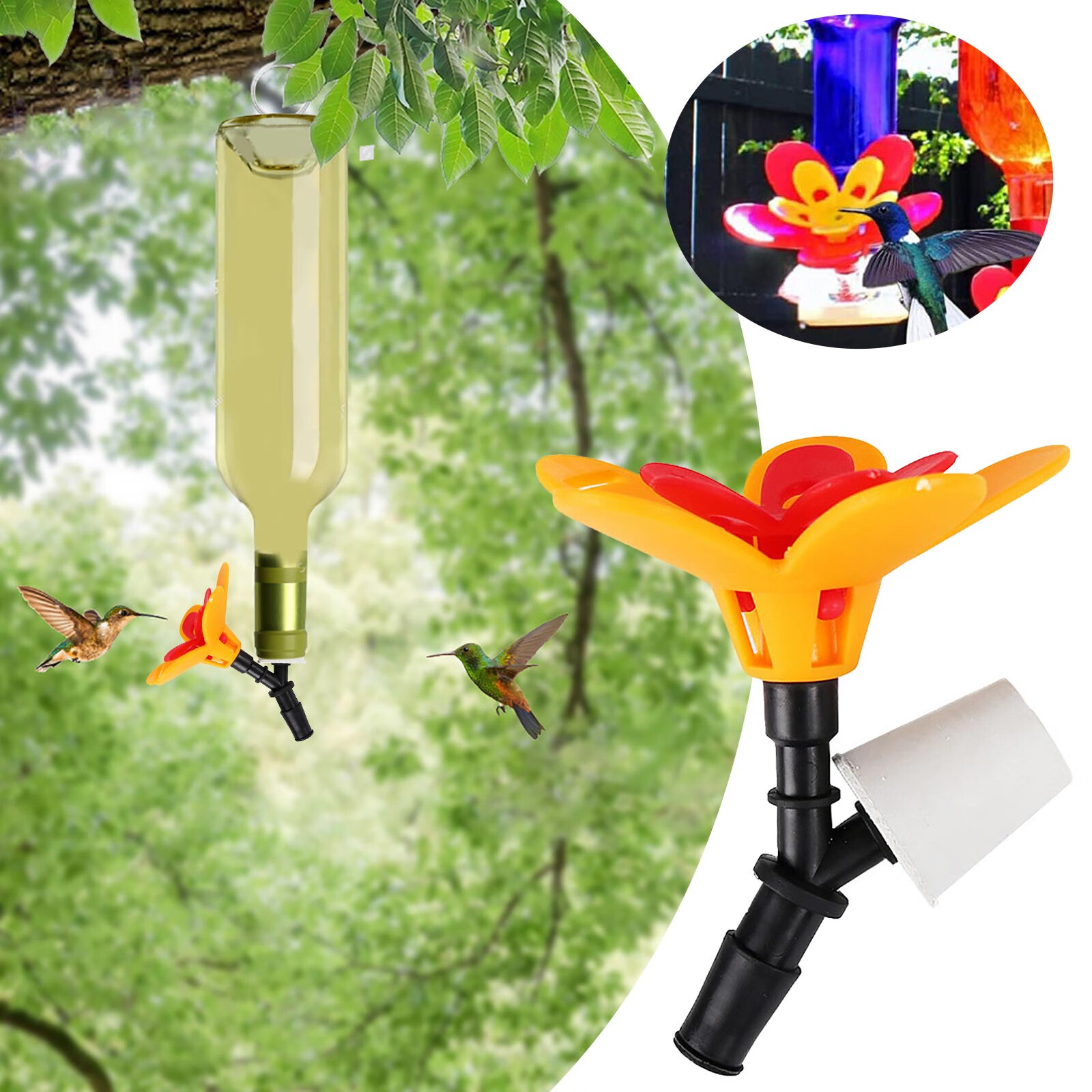 WTN New DIY Hummingbird Feeder Kits, Turn Your Own Recycled Bottles