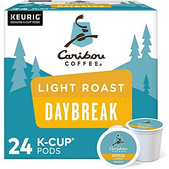 Caribou Coffee Daybreak Morning Blend, Single-Serve Keurig K-Cup Pod, Light Roast Coffee, 24 Count