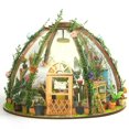 thumbnail image 1 of Dsseng DIY Miniature House Kit with LED Light Creative Dollhouse Model Kit with Furniture 3D Miniature Dollhouse Kit Decorative Mini Doll House Kit Tiny Dollhouse Kit for Kids Birthday, 1 of 6