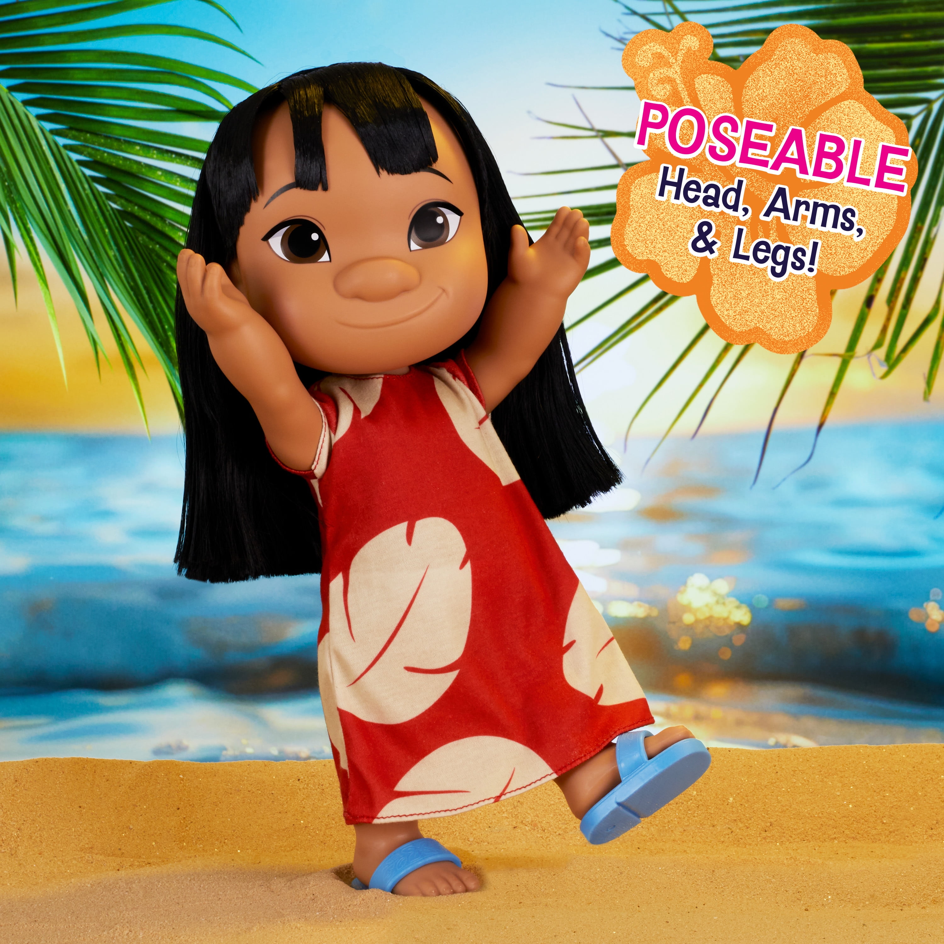 Disney Lilo & Stitch 14-inch Poseable Lilo Doll with 5-inch Stitch Figure, Collectible Toys, Toy for Fans, Girls, Boys, Kids, Ages 3 and up