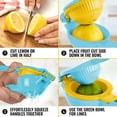 thumbnail image 4 of Zulay Kitchen 2-in-1 Manual Lemon Squeezer Manual Juicer Citrus Press - Light Blue/Yellow, 4 of 9