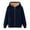 Dark Blue, variant on UAMVSH Women's Casual Full Zip up Sherpa Lined Hoodie Sweatshirts Warm Winter Fleece Long Sleeve Jacket Coat with Pockets(X-Large,Dark Blue)