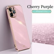 Cute Case for Apple iPhone 11 Pro, iPhone 11 Pro Case 6.1 Inch, Durable Silicone Case, Slim Fit Lightweight Thin Cover, Sturdy Anti-Scratch Shock Absorption Protective Phone Case (Purple)