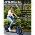 thumbnail image 3 of Bycyla Electric Bike for Adults, Ebike,14" Folding Electric Bike 500W Motor,576Wh Built-in Battery 20MPH,20+Miles,Multi-Shock Absorption,Commuter City E-Bike,E Bike with Front Suspension,UL2849, 3 of 11