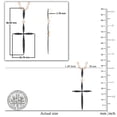 thumbnail image 5 of Dazzlingrock Collection Round Black Diamond Twisting Religious Cross Pendant for Women 18 Inch Gold Chain (0.32 ctw, Color Black, Clarity Opaque) in 18K Rose Gold, 5 of 6