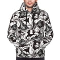 thumbnail image 4 of KLL Lilies Flowers Print Mens Hoodie Long Sleeve Casual Pullover Hooded Sweatshirt Fashion Drawstring Hoodies with Pocket-Small, 4 of 6