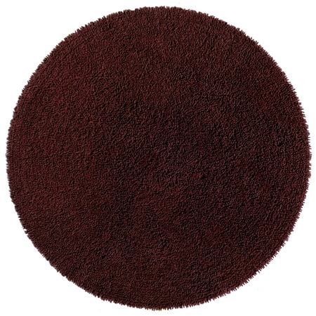 UPC 692789911716 product image for St. Croix Trading Brown Shagadelic Chenille Twist Rug 3  x 3  Round Solid 3  x 5 | upcitemdb.com