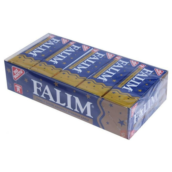 Falim Sugarless Plain Gum, Individually Wrapped, Mastic Chewing Gum, Sugar-Free, No Sweeteners, Tooth & Jaw Friendly 20 Pack (100 Pieces)